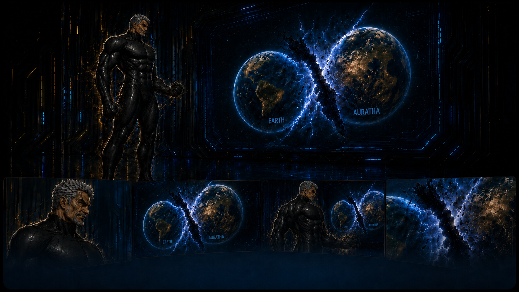 Orysk watches the connection between Earth and Auratha
